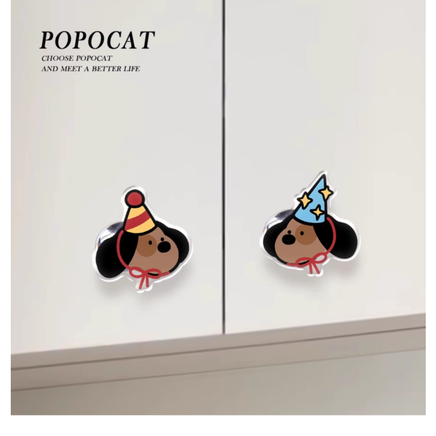 Acrylic No-Drill Cabinet Drawer Handles Pair