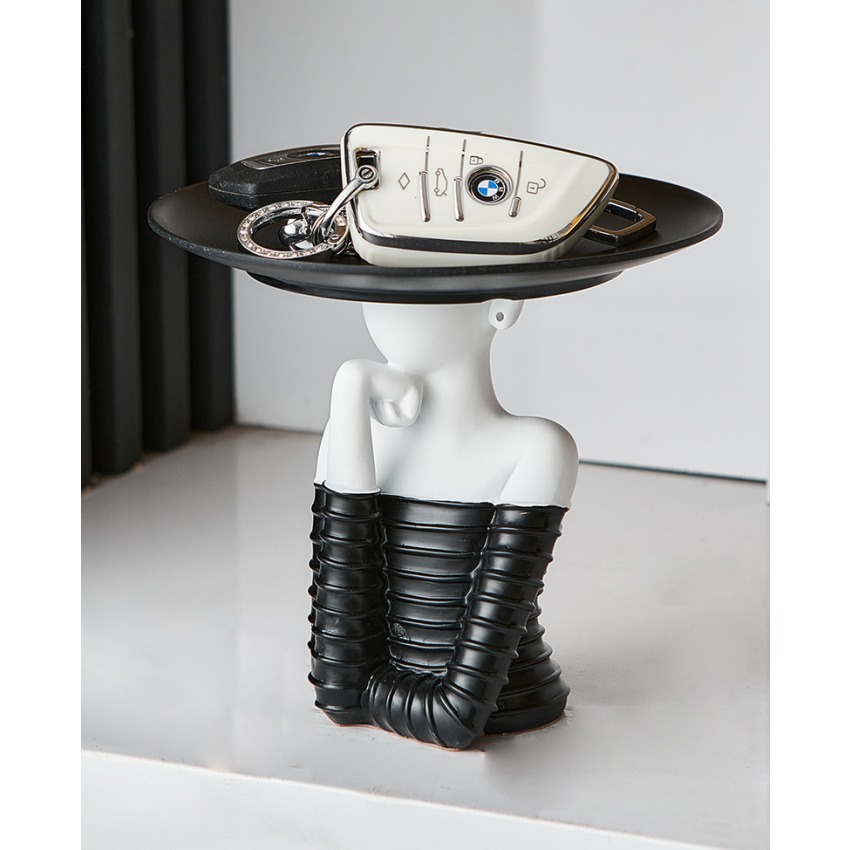 Art Woman Tray Ornament Storage