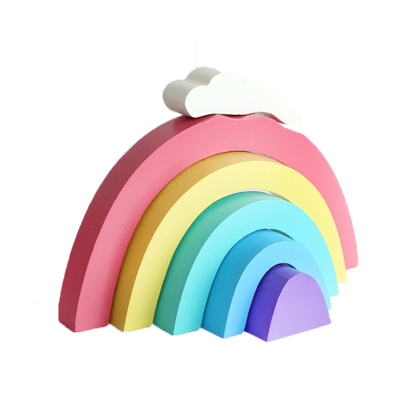 Cloud Rainbow Building Block Ornament