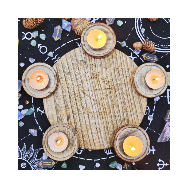 Magical Pentagram Divination Candle Holder