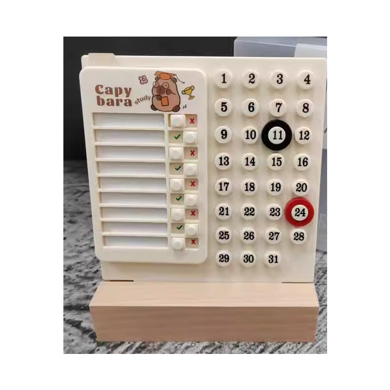 Self-Discipline Punch Card Perpetual Calendar Kapybara