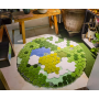 Round Green Moss Rug