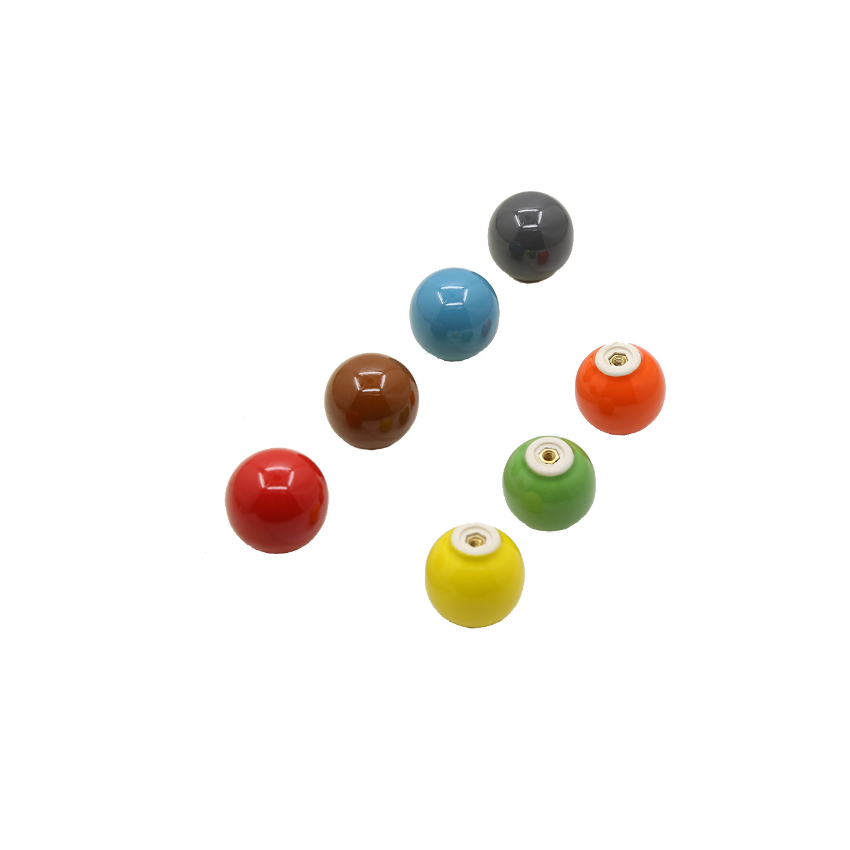 Colorful Ceramic Cabinet Door Handles 6pcs