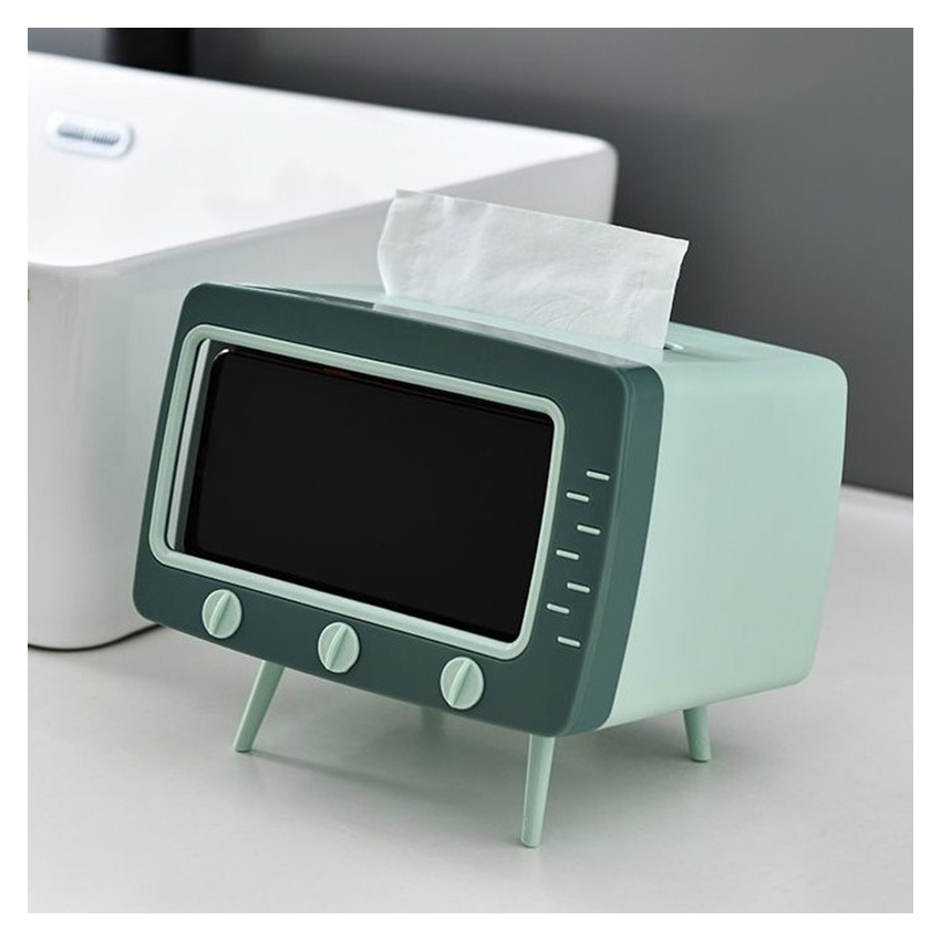 Desktop TV Tissue Box