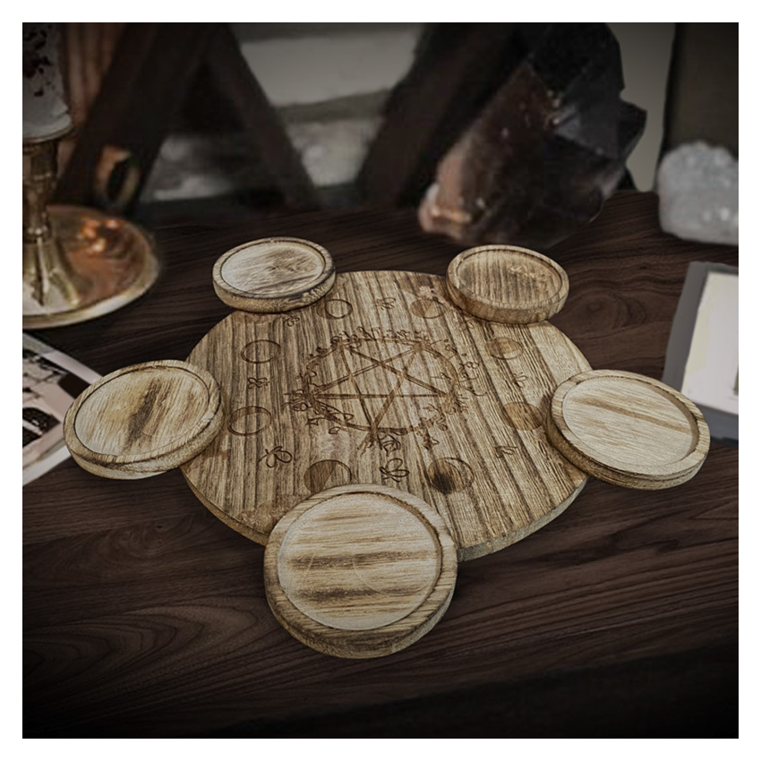 Magical Pentagram Divination Candle Holder