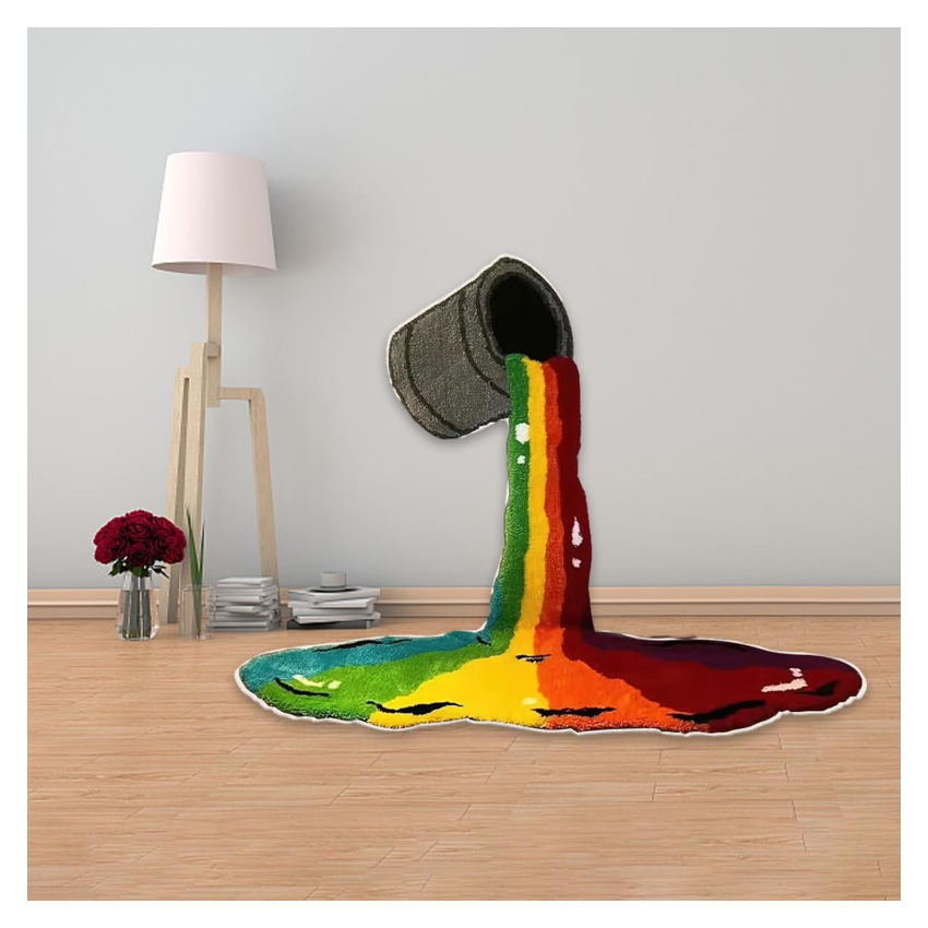 Rainbow Paint Bucket Rug
